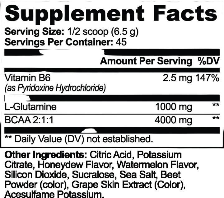 XLR8 BCAA Post Workout Powder (Honeydew/Watermelon)