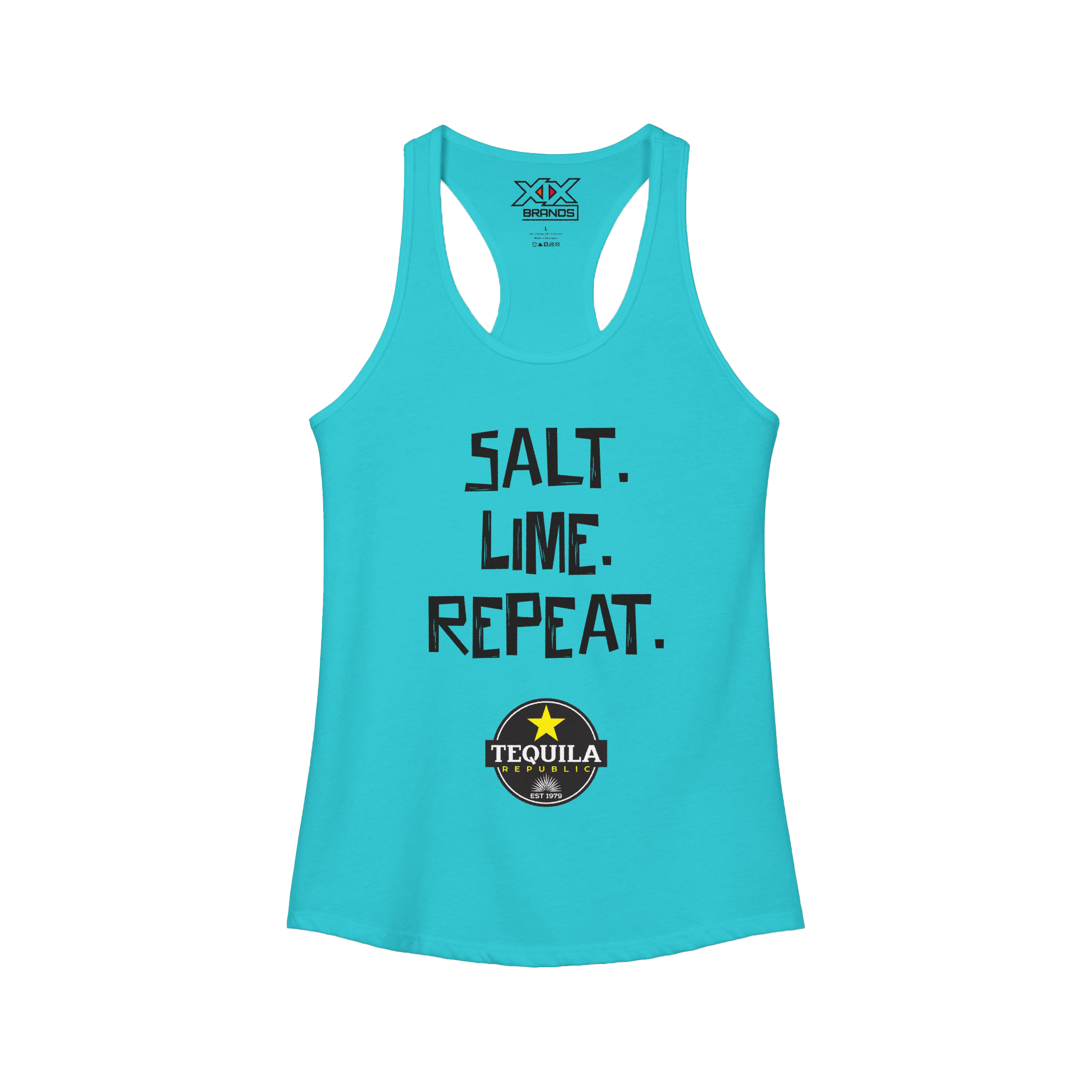 Tequila Republic Salt. Lime. Repeat. Women's Racerback Tank