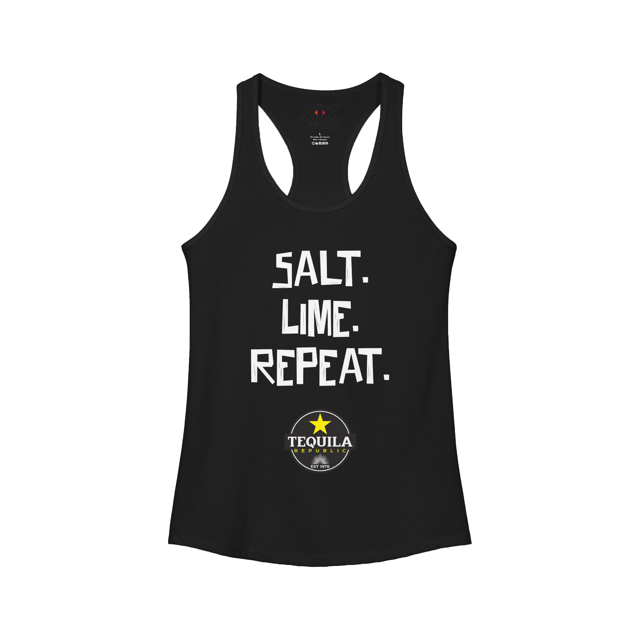 Tequila Republic Salt. Lime. Repeat. Women's Racerback Tank
