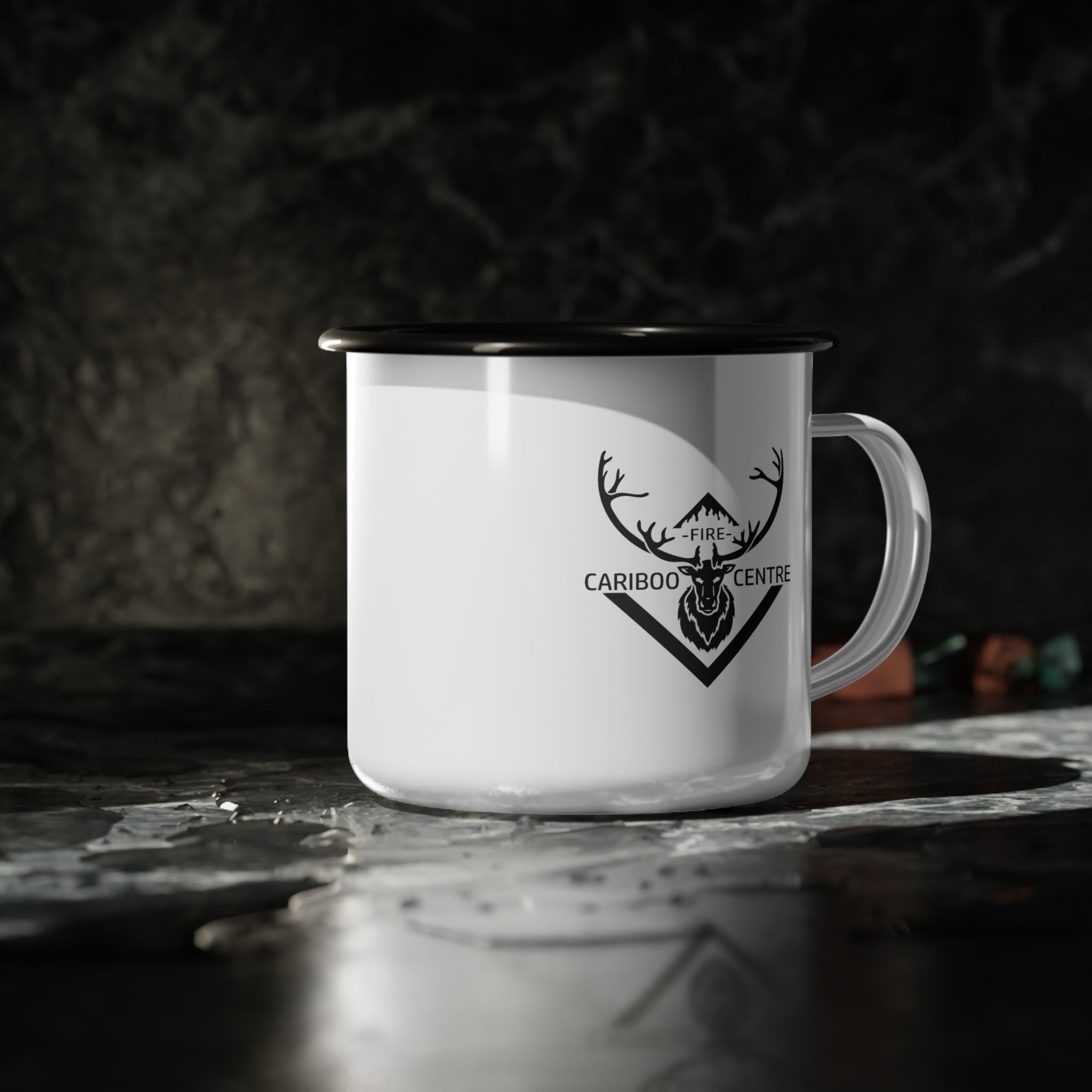 Cariboo Fire Centre Custom Rustic Enamel Camp Cup - 12oz