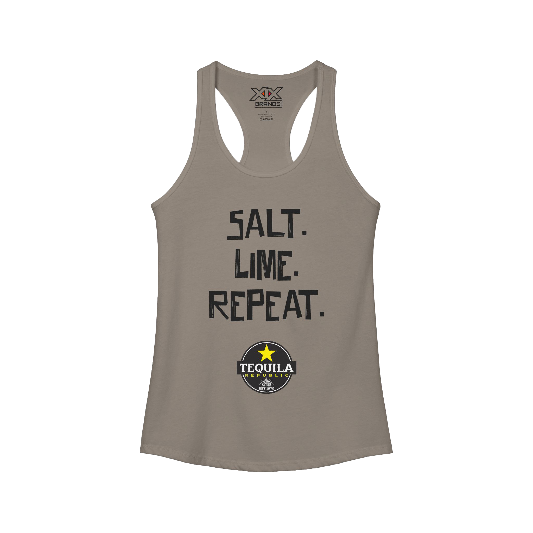 Tequila Republic Salt. Lime. Repeat. Women's Racerback Tank