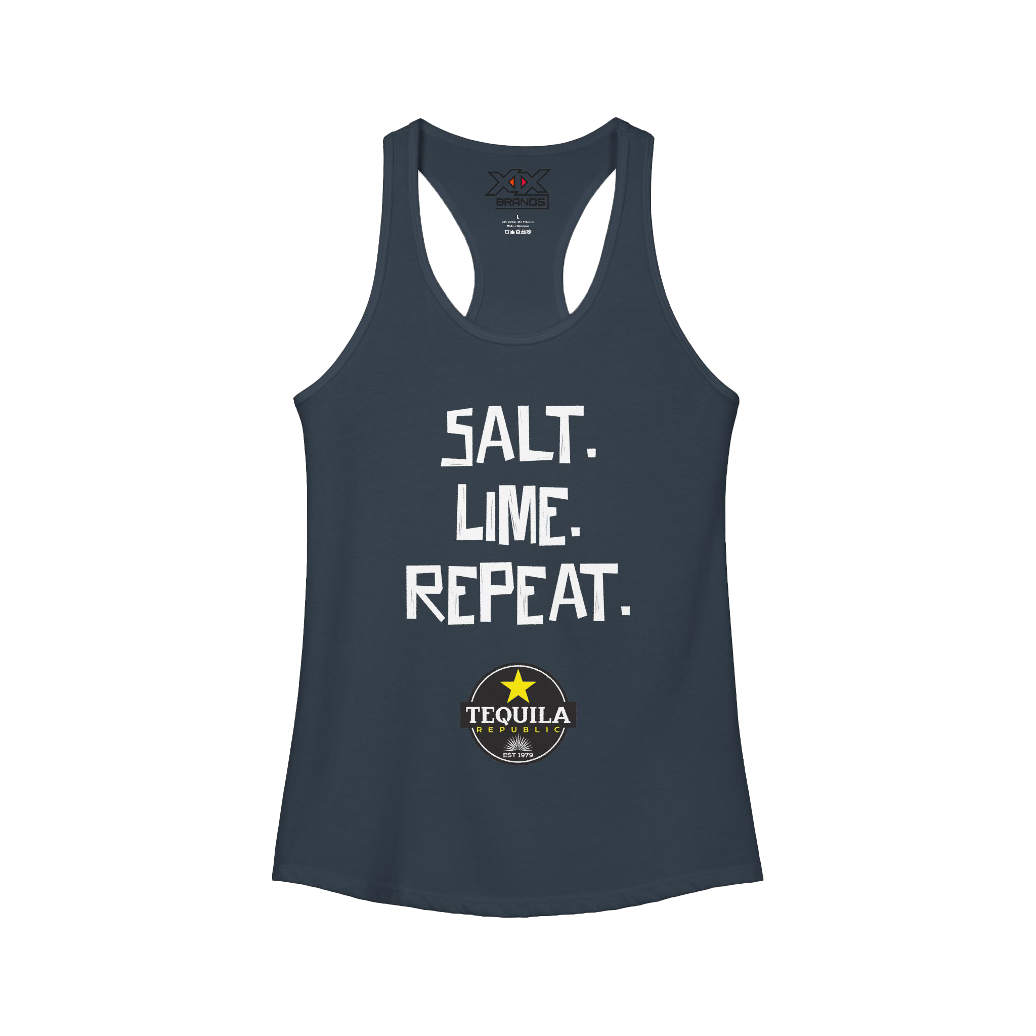 Tequila Republic Salt. Lime. Repeat. Women's Racerback Tank