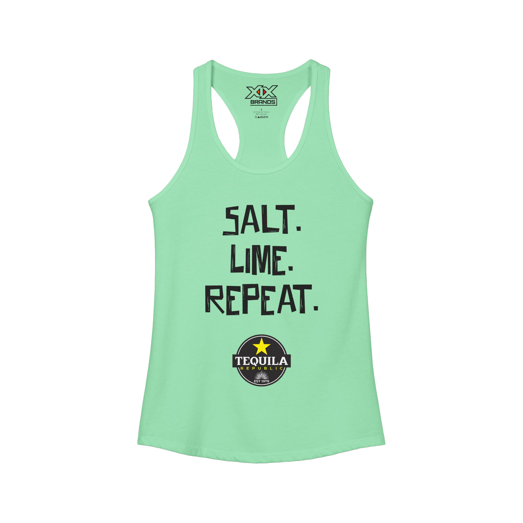 Tequila Republic Salt. Lime. Repeat. Women's Racerback Tank