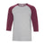 ATC Eurospun Baseball Two Tone T-Shirt - Men's Sizing XS-4XL - Athletic Grey/Red Heather