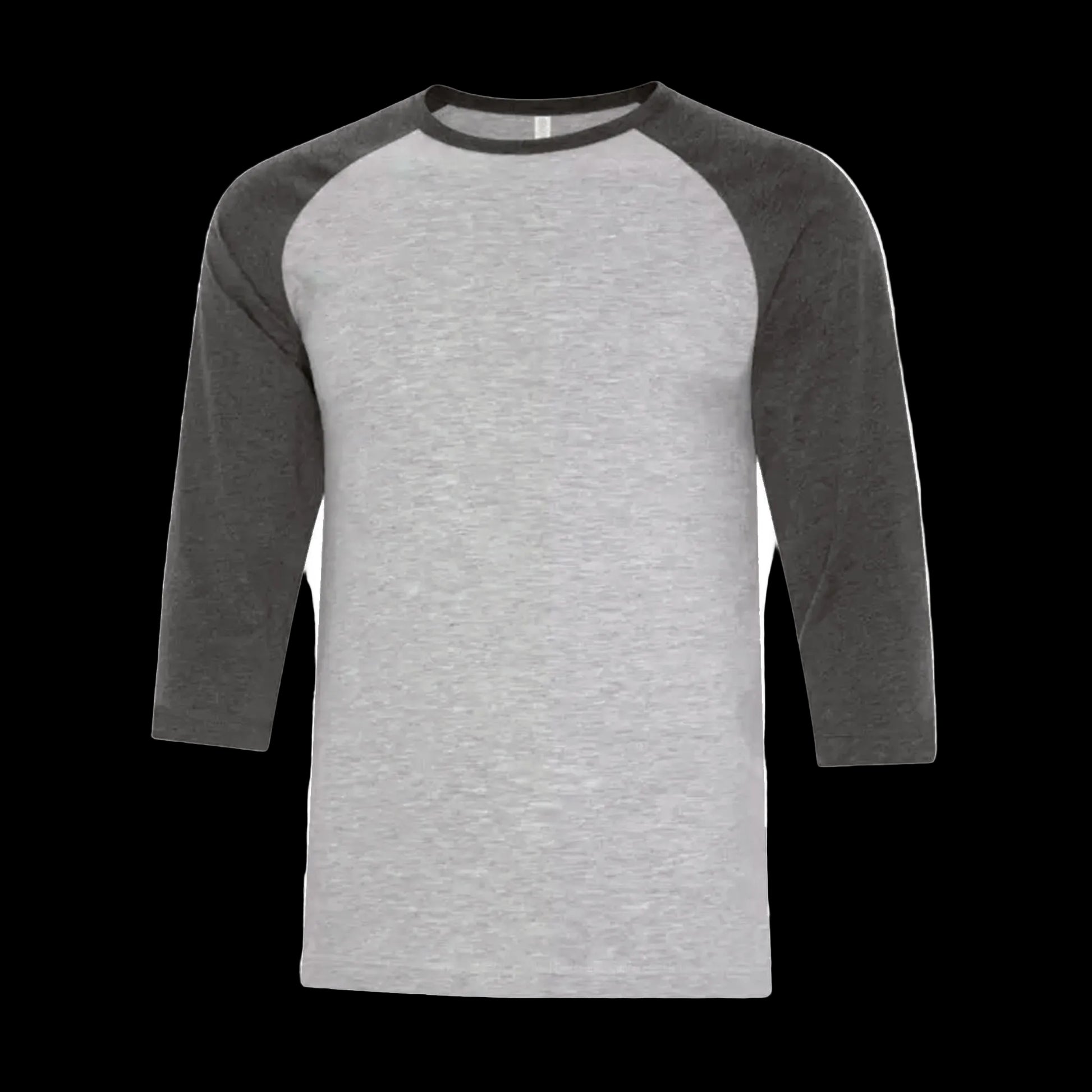 ATC Eurospun Baseball Two Tone T-Shirt - Men's Sizing XS-4XL - Athletic Grey/Dark Grey
