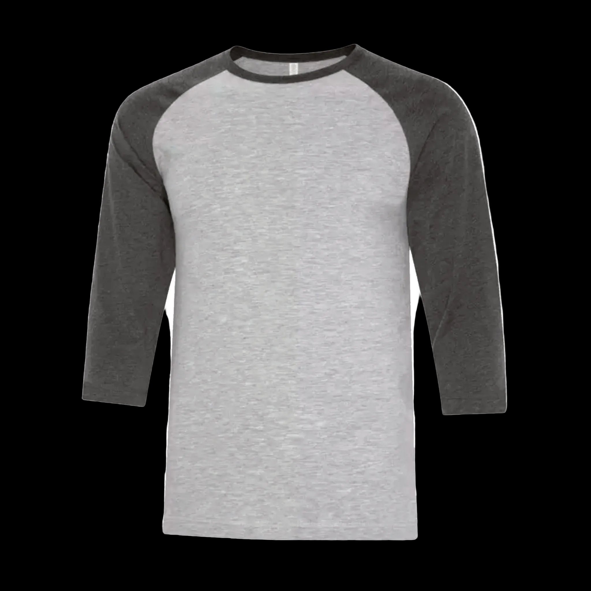 ATC Eurospun Baseball Two Tone T-Shirt - Men's Sizing XS-4XL - Athletic Grey/Dark Grey