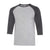 ATC Eurospun Baseball Two Tone T-Shirt - Men's Sizing XS-4XL - Athletic Grey/Dark Grey