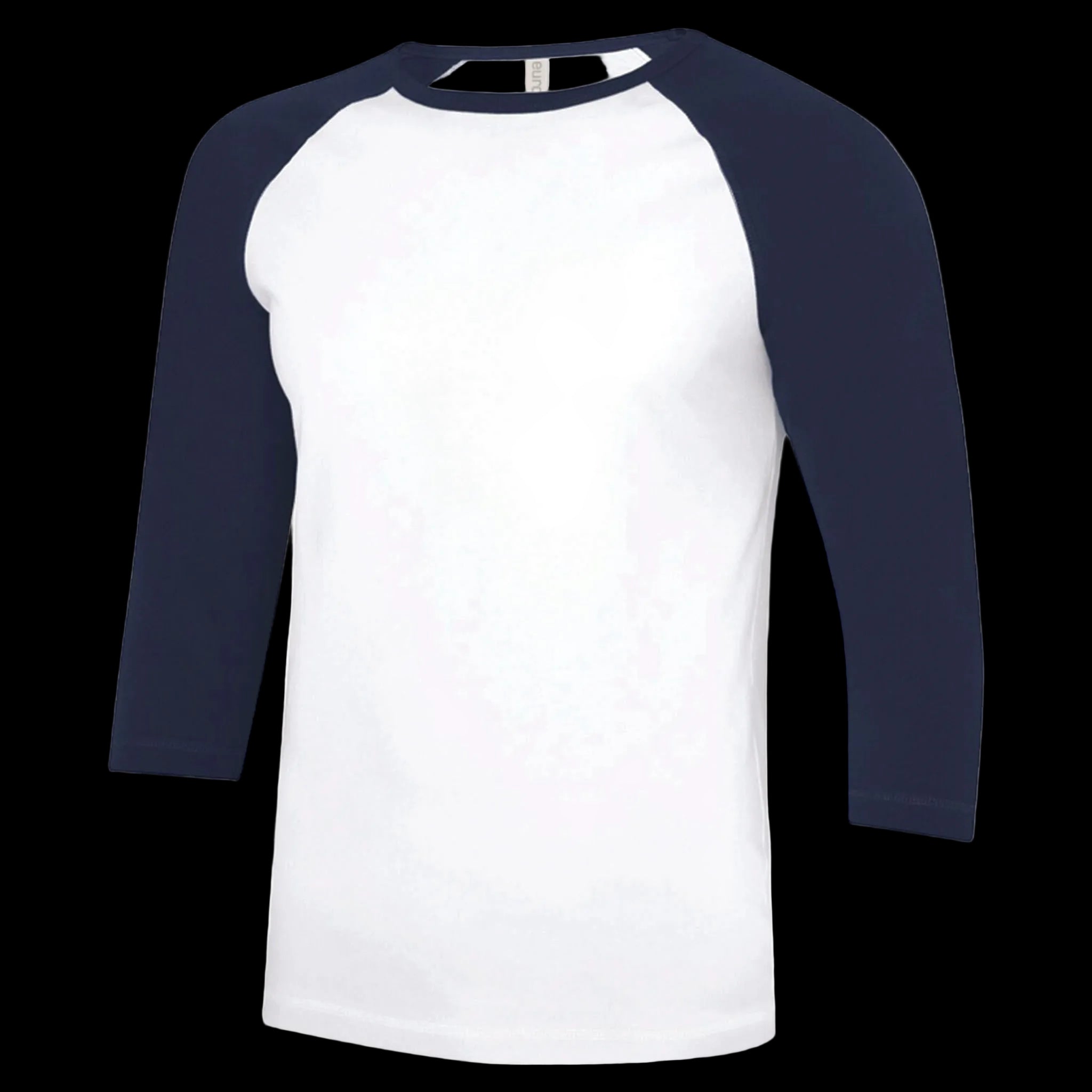 ATC Eurospun Baseball Two Tone T-Shirt - Men's Sizing XS-4XL - White/Navy