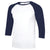 ATC Eurospun Baseball Two Tone T-Shirt - Men's Sizing XS-4XL - White/Navy