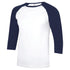 ATC Eurospun Baseball Two Tone T-Shirt - Men's Sizing XS-4XL - White/Navy