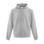 ATC Everyday Fleece Full Zip Hoodie - Adult Unisex Sizing S-4XL - Athletic Grey