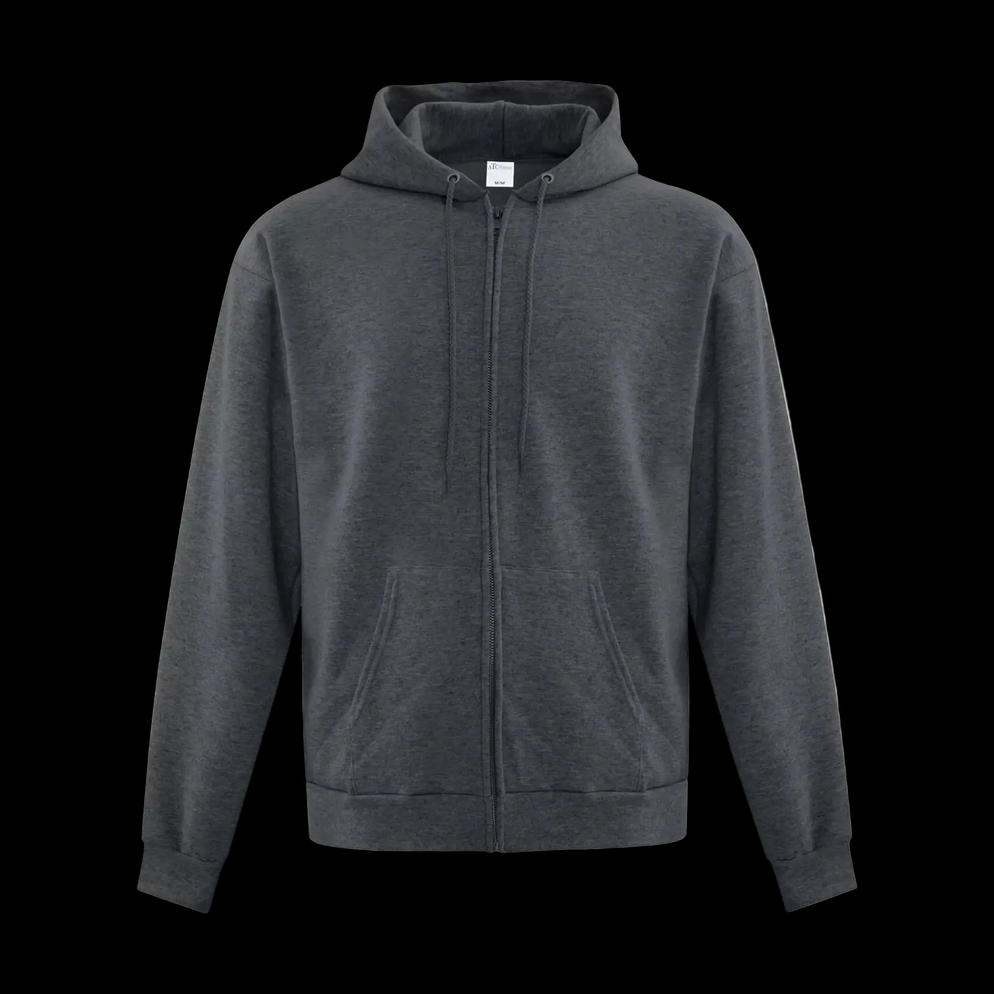 ATC Everyday Fleece Full Zip Hoodie - Adult Unisex Sizing S-4XL - Charcoal