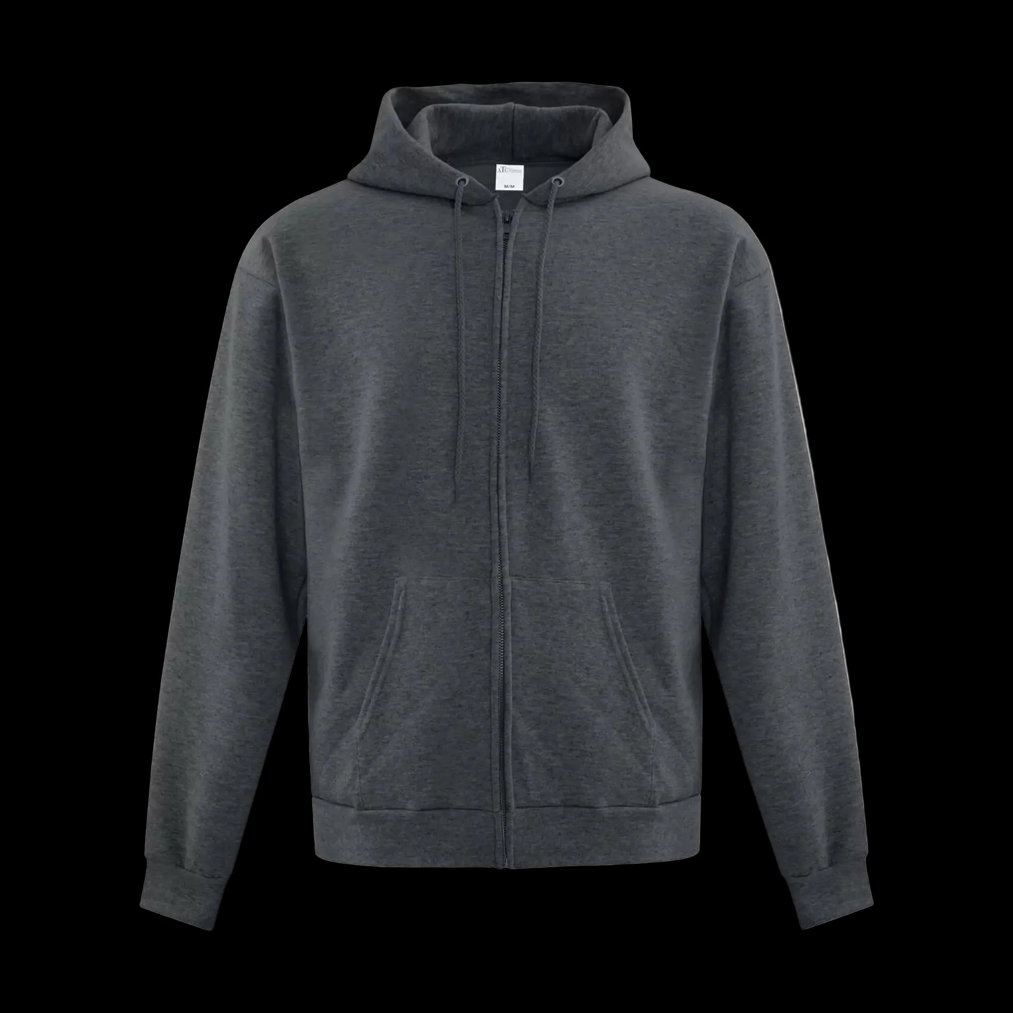 ATC Everyday Fleece Full Zip Hoodie - Adult Unisex Sizing S-4XL - Charcoal
