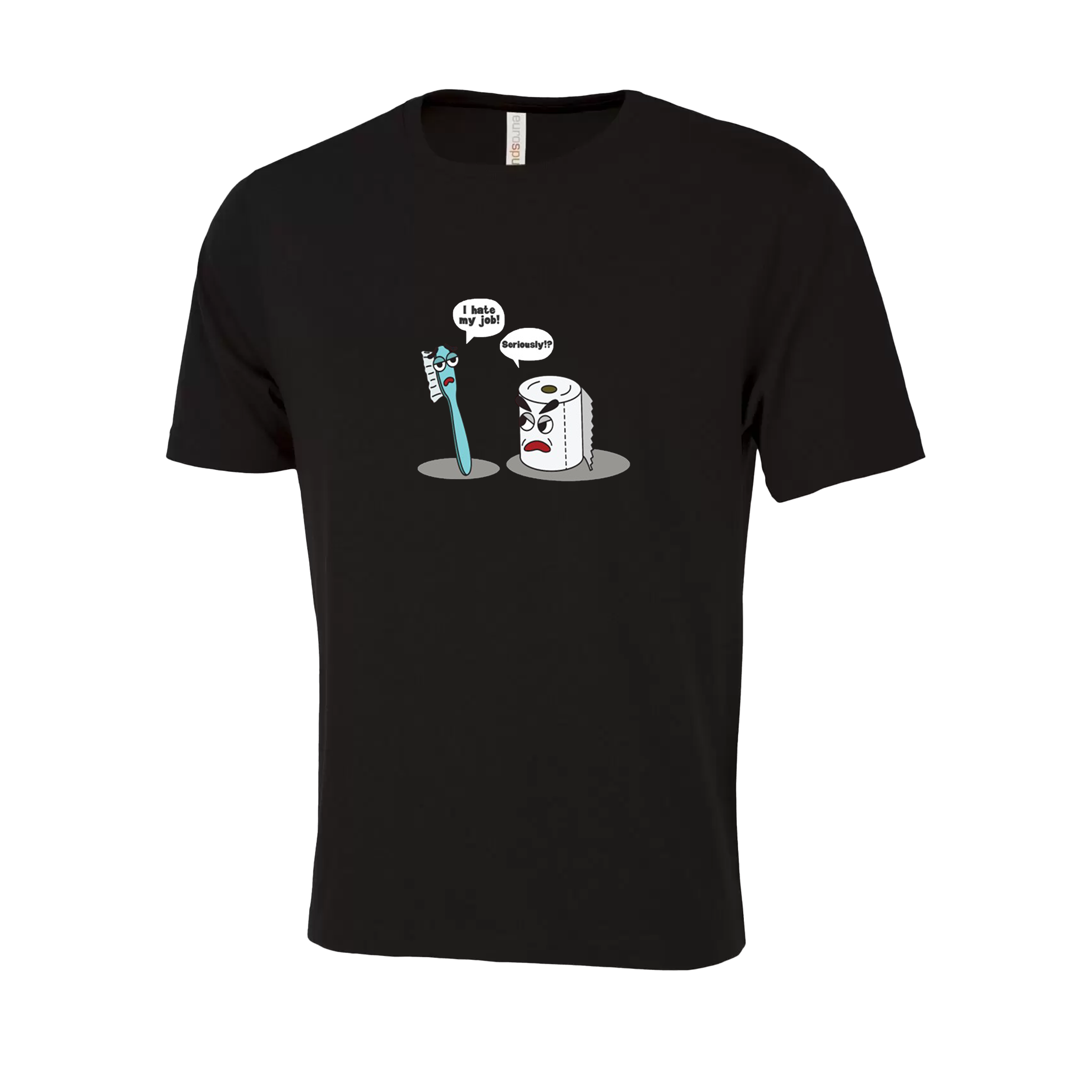Toilet Humor Novelty T-Shirt - Adult Unisex Sizing XS-4XL - Black