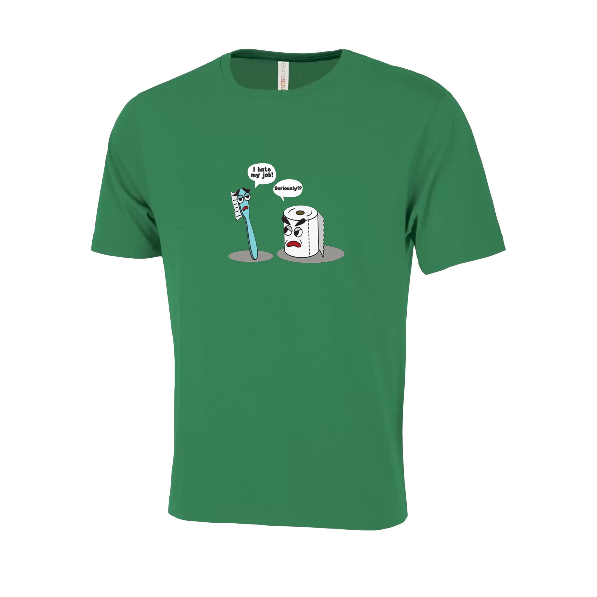 Toilet Humor Novelty T-Shirt - Adult Unisex Sizing XS-4XL - Green