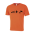 Motorcycle Crash Evolution Novelty T-Shirt - Adult Unisex Sizing XS-4XL - Orange