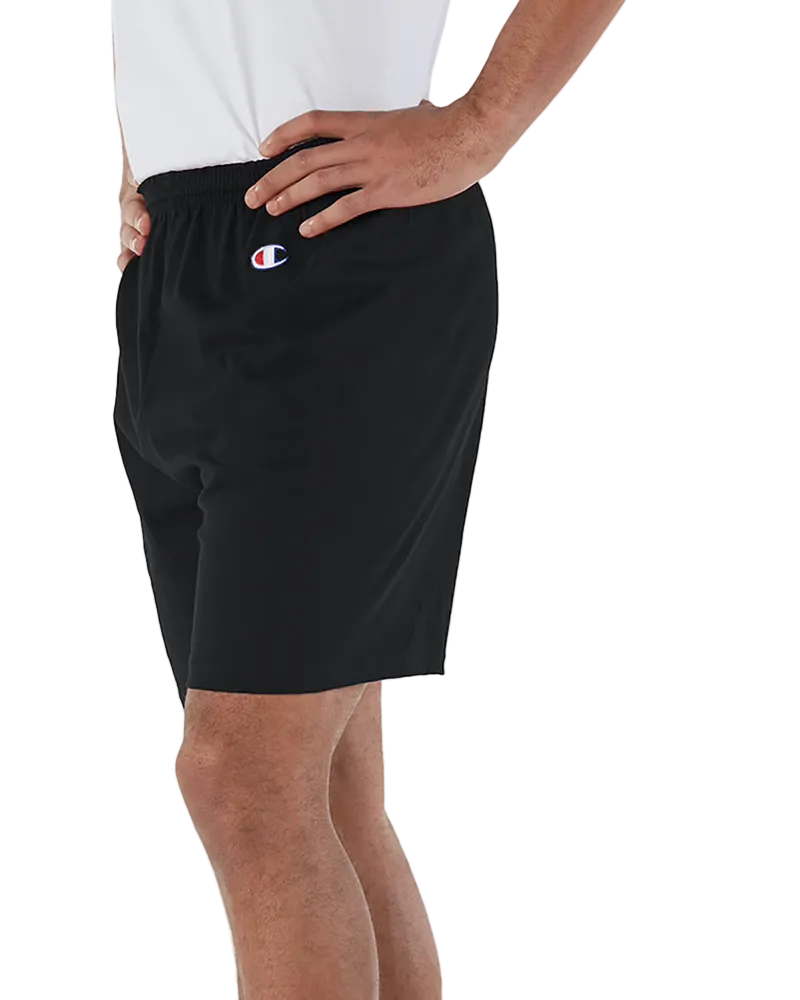 Champion 8187 - Champion Comfort Cotton Athletic Gym Shorts - Black