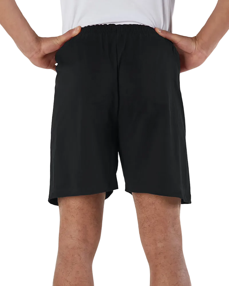 Champion 8187 - Champion Comfort Cotton Athletic Gym Shorts - Black