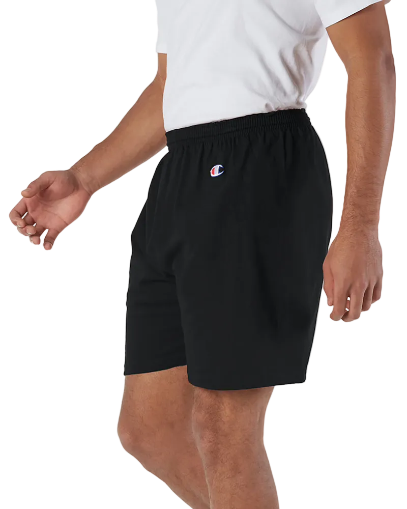 Champion 8187 - Champion Comfort Cotton Athletic Gym Shorts - Black