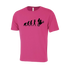 Motorcyclist Evolution Novelty T-Shirt - Adult Unisex Sizing XS-4XL - Pink