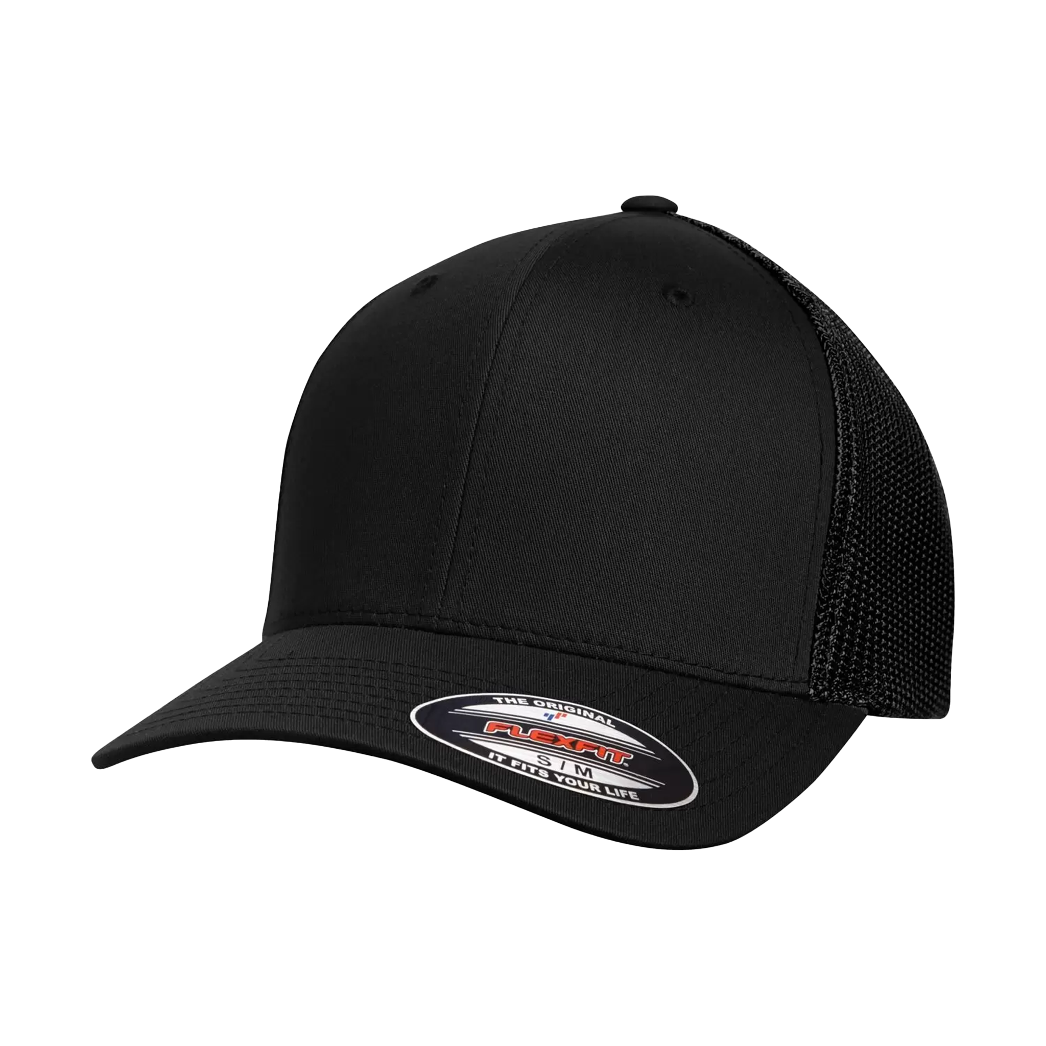 ATC Flexfit Trucker Mesh Cap - Adult Unisex Sizing S-M / L-XL - Black
