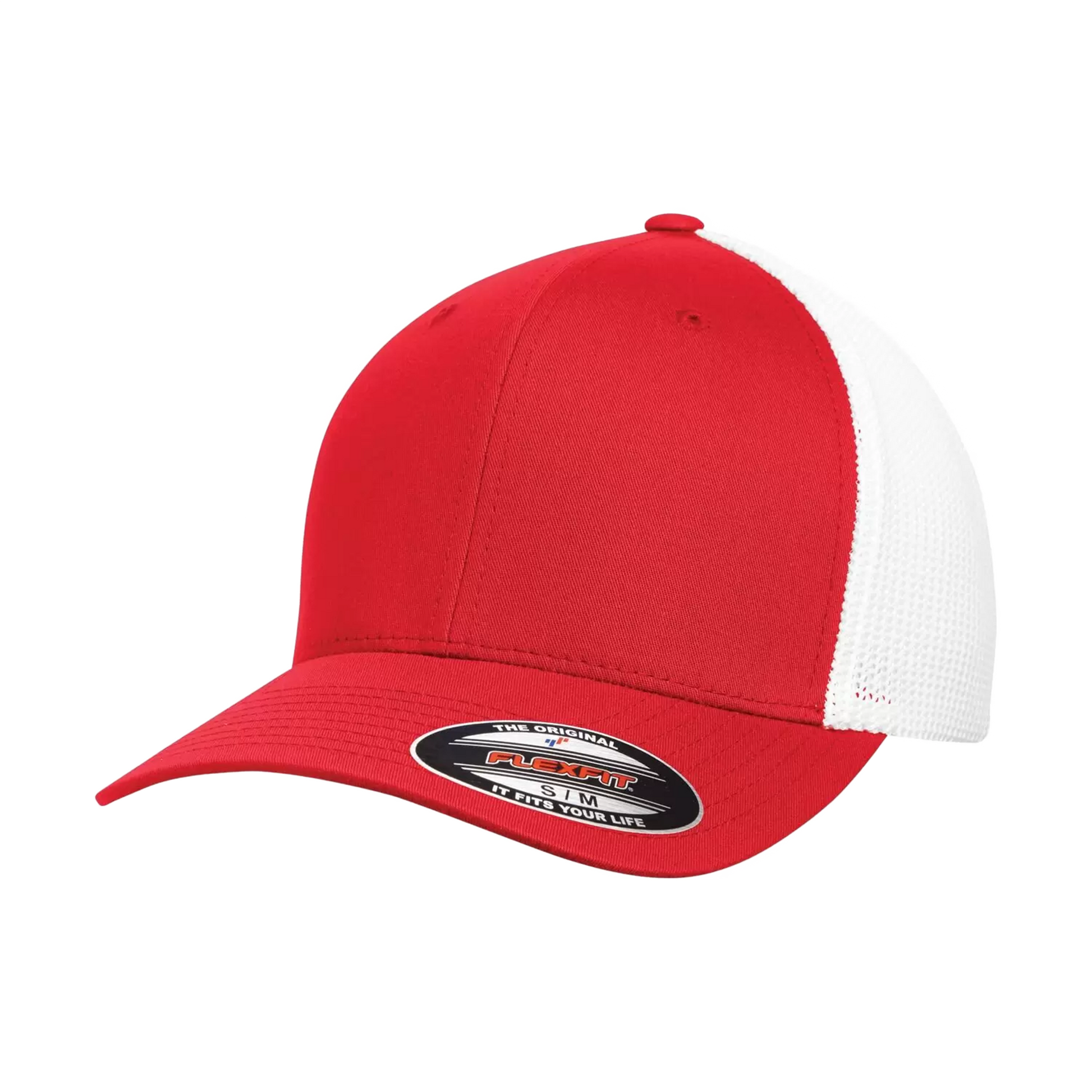 ATC Flexfit Trucker Mesh Cap - Adult Unisex Sizing S-M / L-XL - Red/White