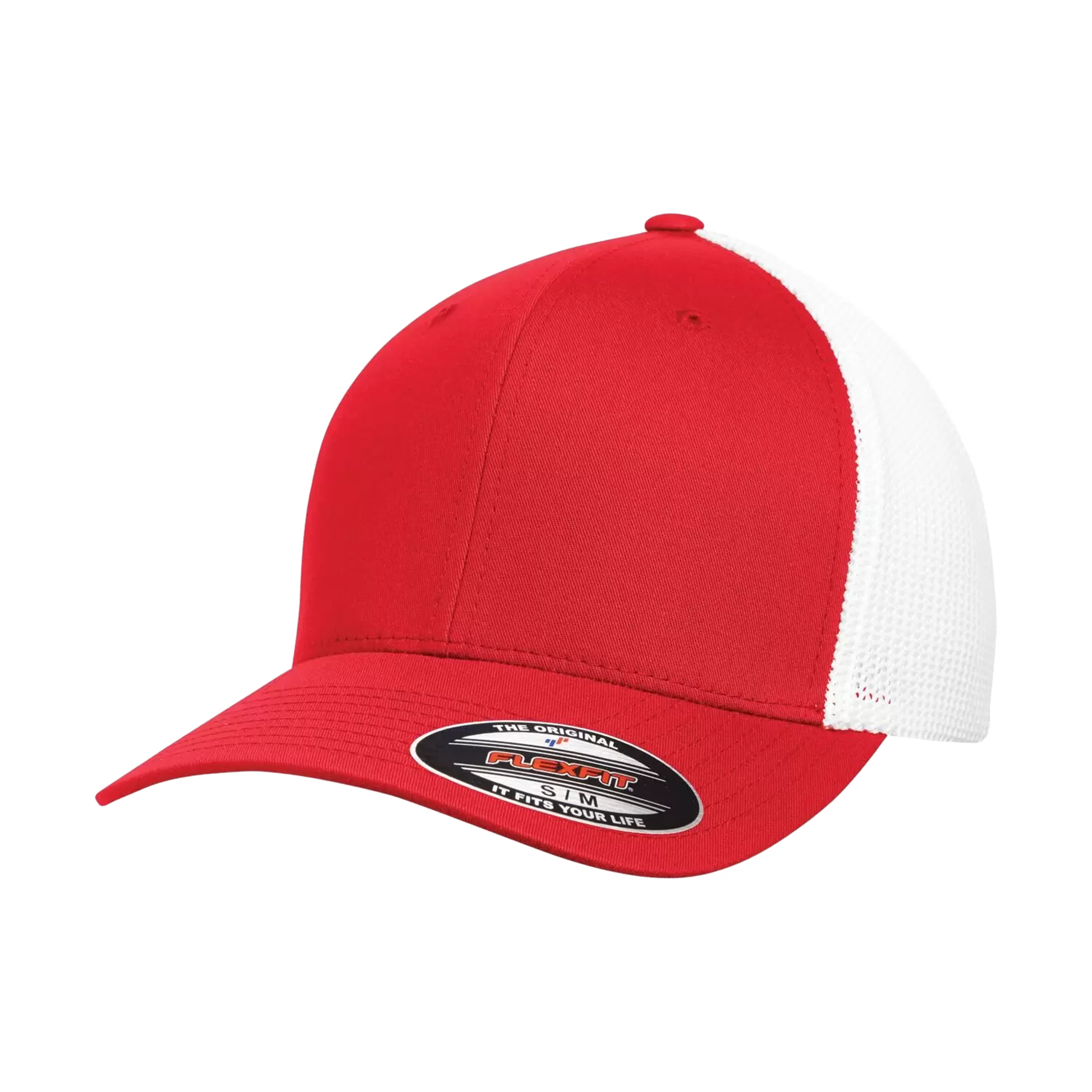 ATC Flexfit Trucker Mesh Cap - Adult Unisex Sizing S-M / L-XL - Red/White
