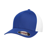 ATC Flexfit Trucker Mesh Cap - Adult Unisex Sizing S-M / L-XL - Royal/White