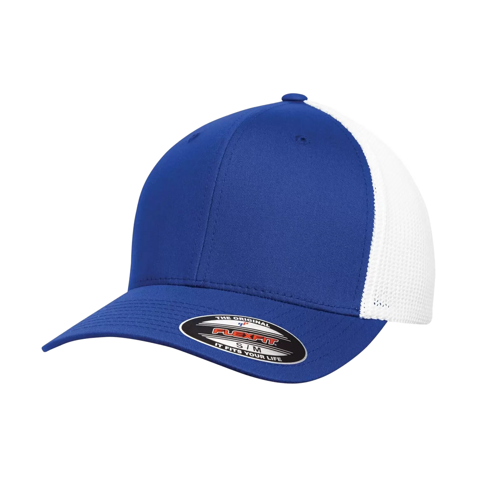 ATC Flexfit Trucker Mesh Cap - Adult Unisex Sizing S-M / L-XL - Royal/White