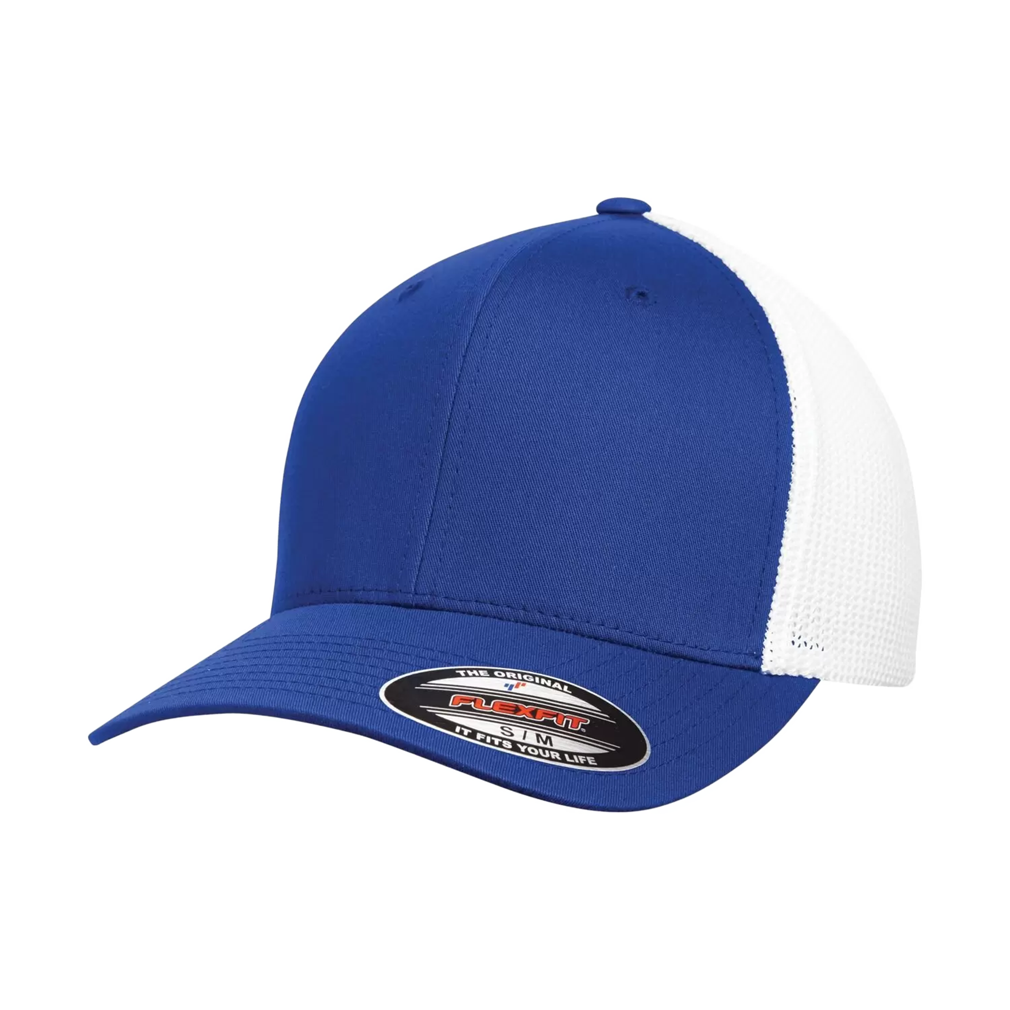 ATC Flexfit Trucker Mesh Cap - Adult Unisex Sizing S-M / L-XL - Royal/White