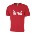 Golf Father Novelty T-Shirt - Adult Unisex Sizing XS-4XL - Red