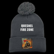 Quesnel Fire Zone Everyday Pom Pom Cuff Toque - Adult Unisex - Grey/Black
