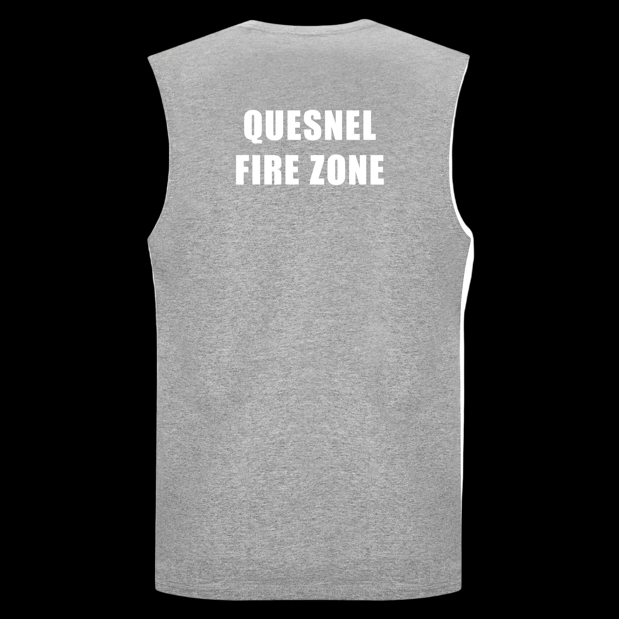 Quesnel Fire Zone Everyday Cotton Sleeveless Tee - Unisex - Black/Light Grey