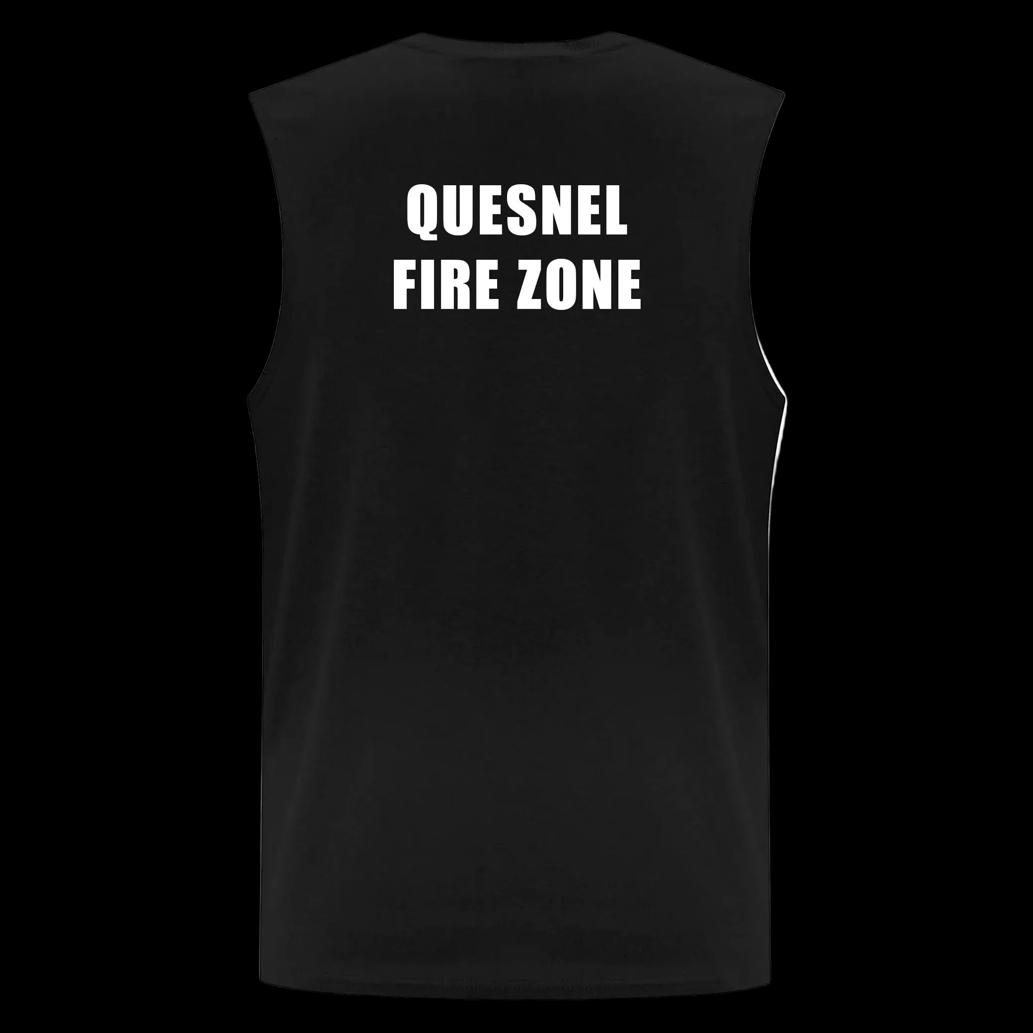 Quesnel Fire Zone Everyday Cotton Sleeveless Tee - Unisex - Black/Light Grey