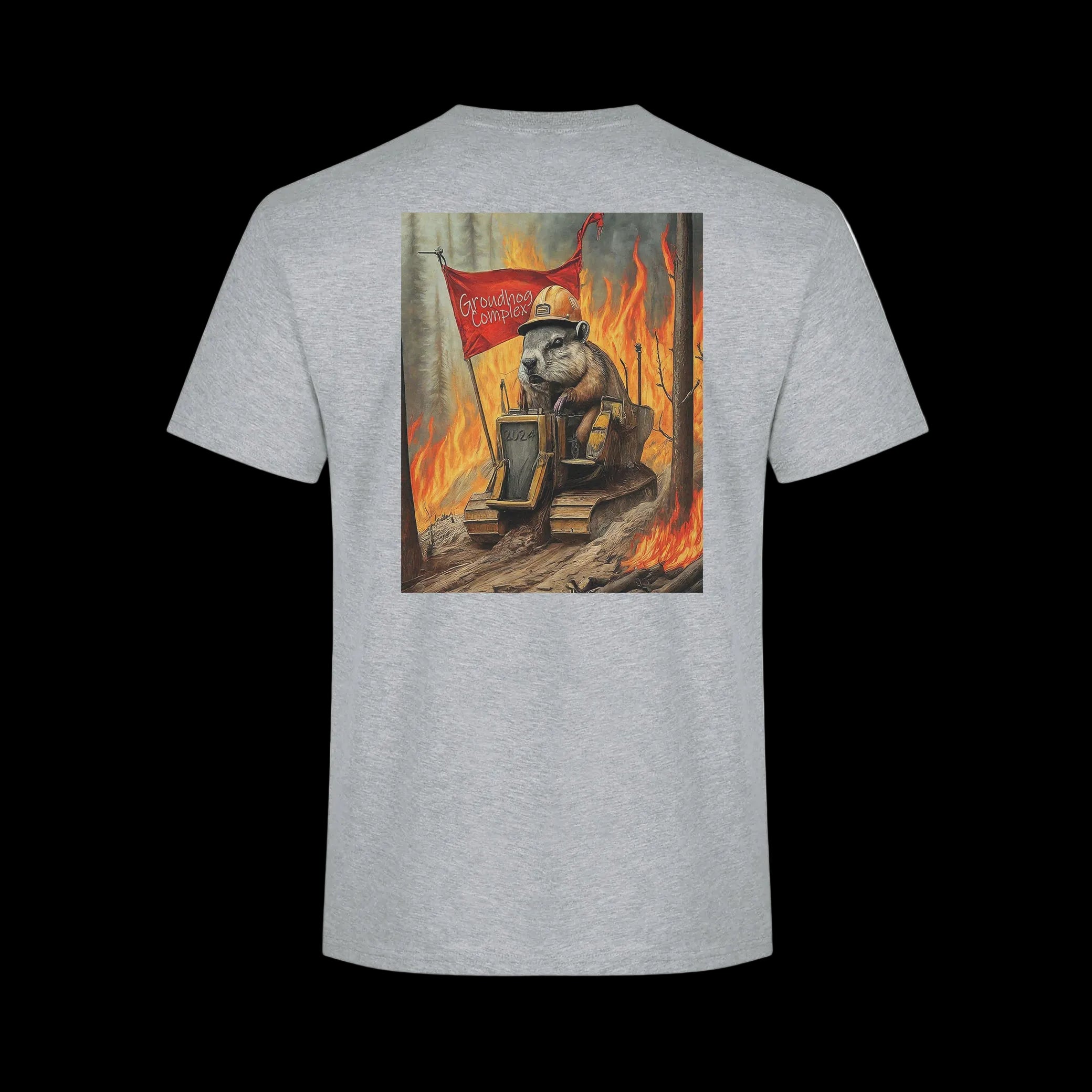 Quesnel Fire Zone Groundhog Everyday Ring Spun Cotton Tee - Men's - Athletic Grey back
