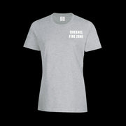 Quesnel Fire Zone Groundhog Everyday Ring Spun Cotton Tee - Women's - Grey. Quesnel Fire Zone on left chest. 