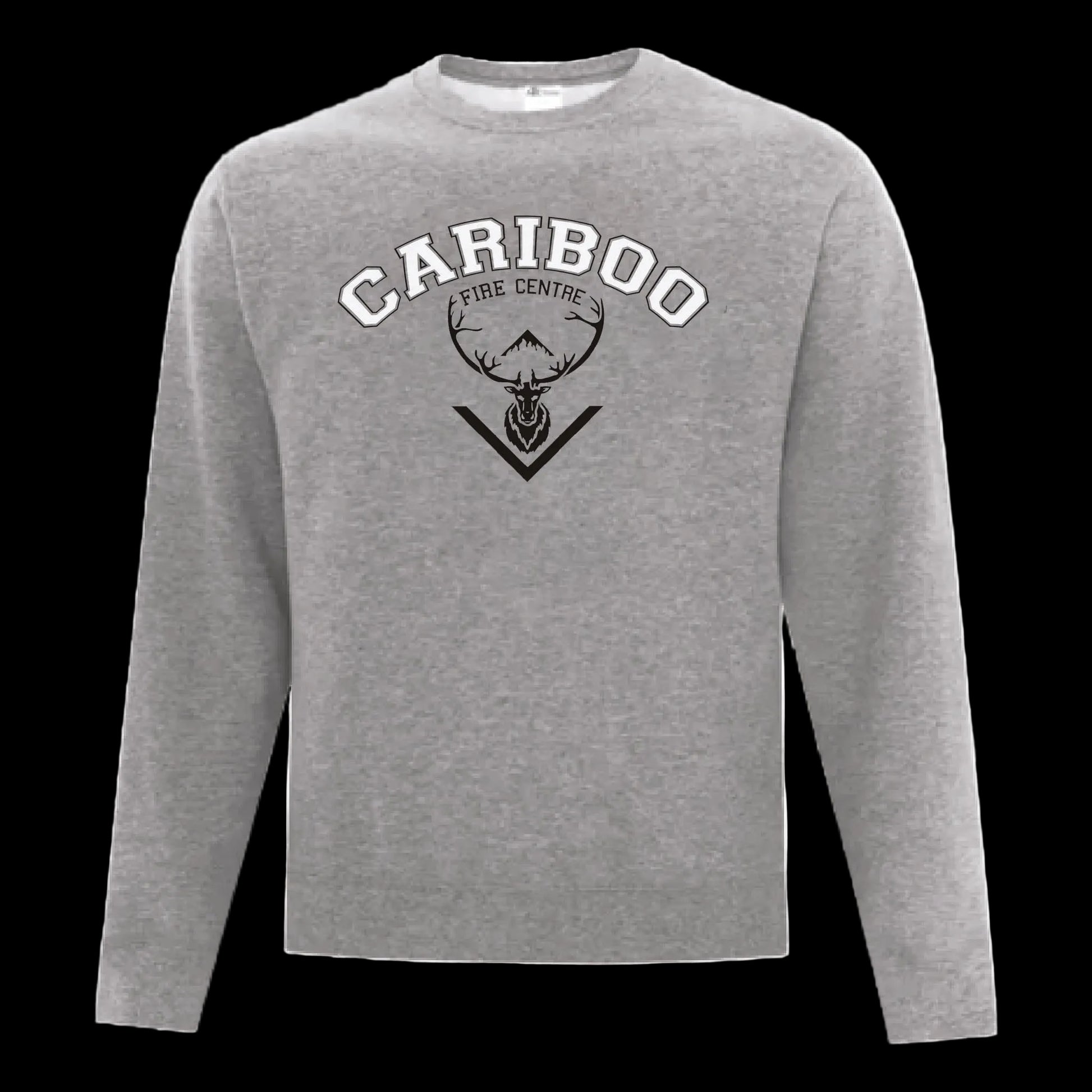 Cariboo Fire Centre Crewneck Sweater - Adult Unisex Sizing S-4XL - Heather Grey