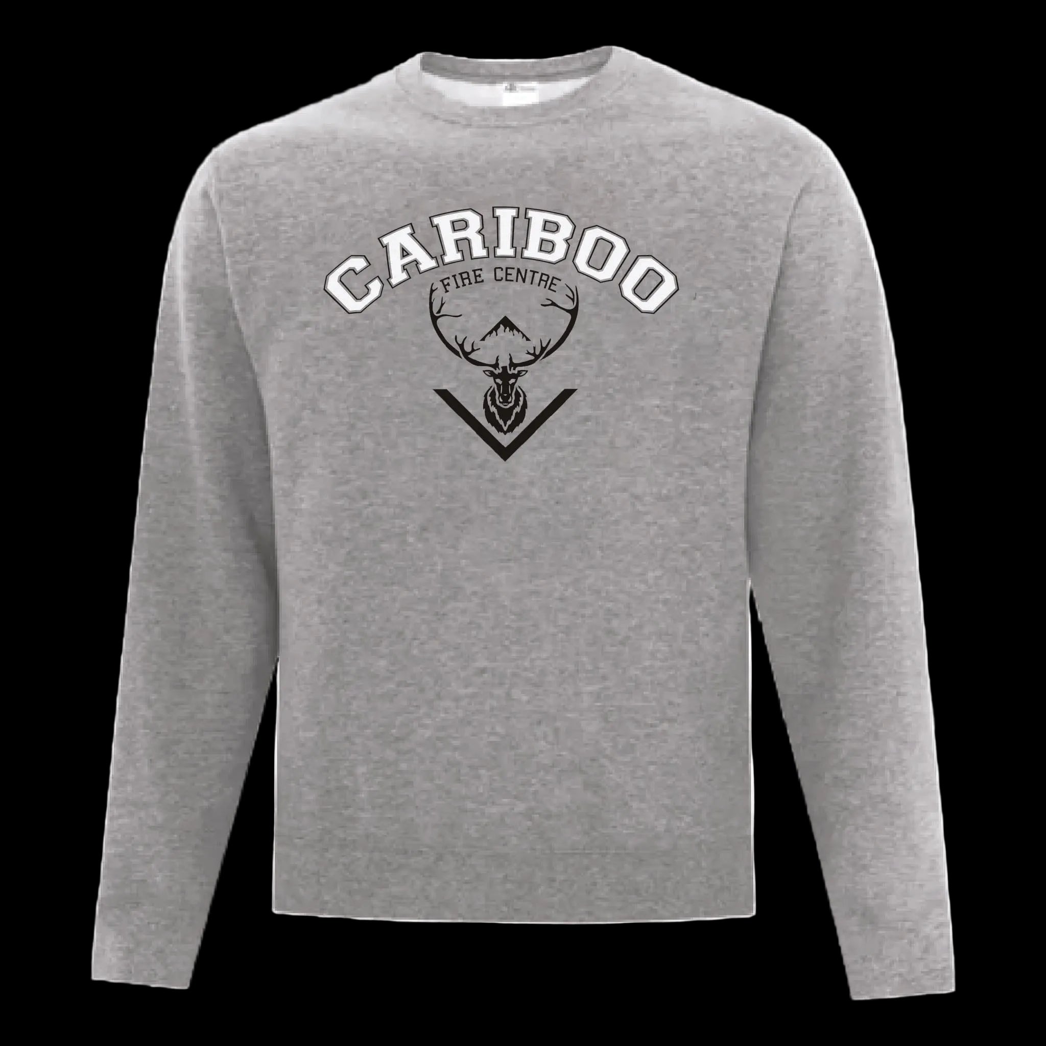 Cariboo Fire Centre Crewneck Sweater - Adult Unisex Sizing S-4XL - Heather Grey