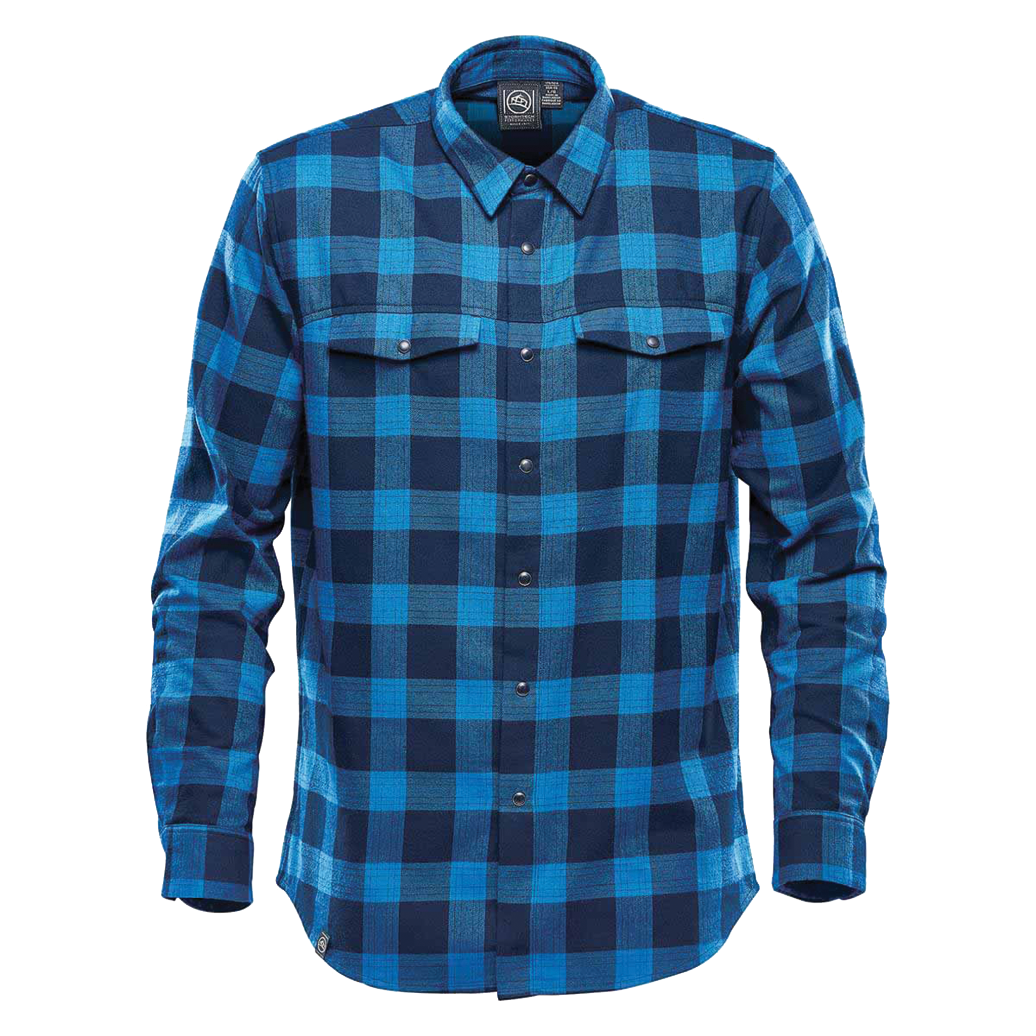 Stormtech Logan Snap front Long Sleeve Shirt - Men's Sizing XS-5XL - Royal Plaid