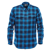 Stormtech Logan Snap front Long Sleeve Shirt - Men's Sizing XS-5XL - Royal Plaid