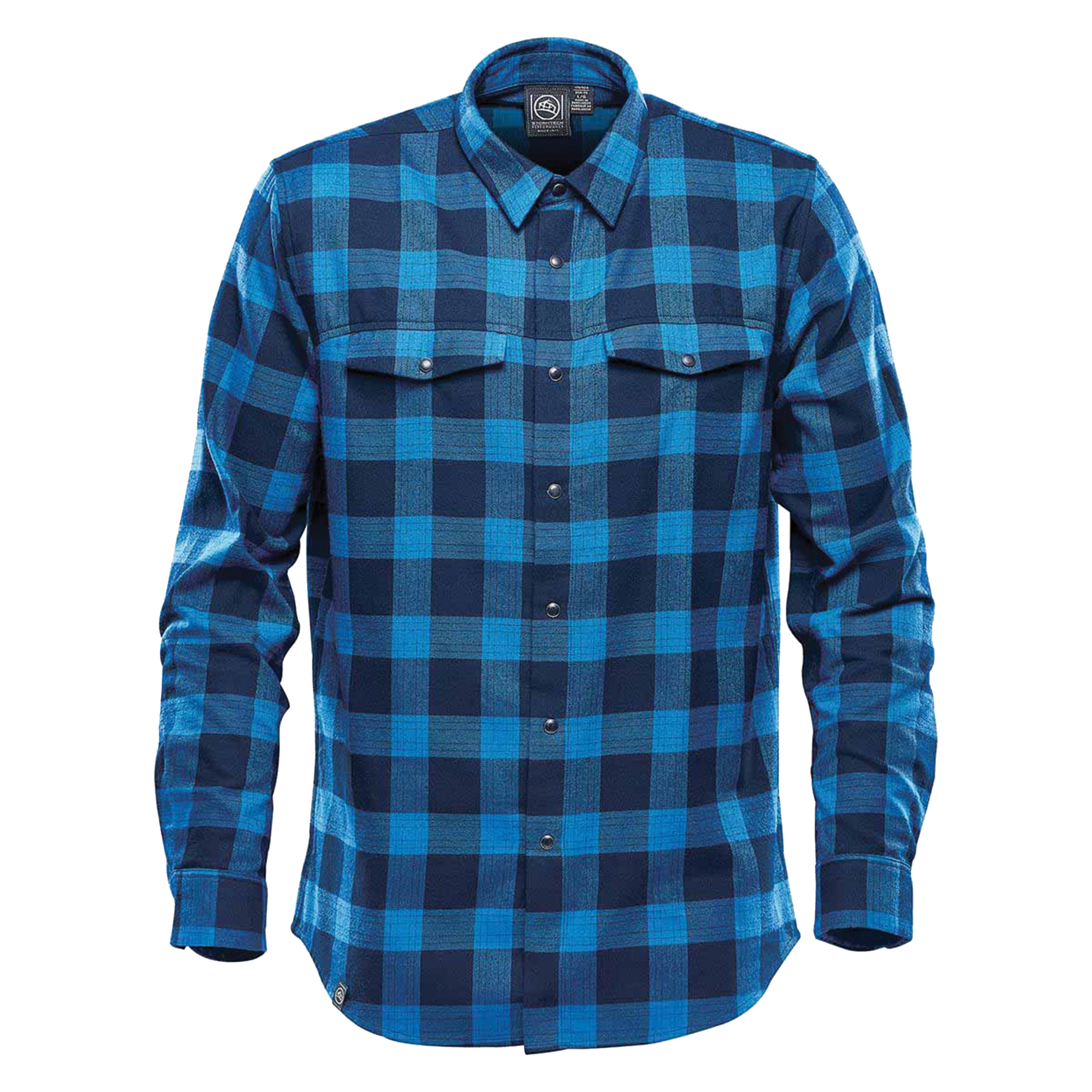 Stormtech Logan Snap front Long Sleeve Shirt - Men's Sizing XS-5XL - Royal Plaid
