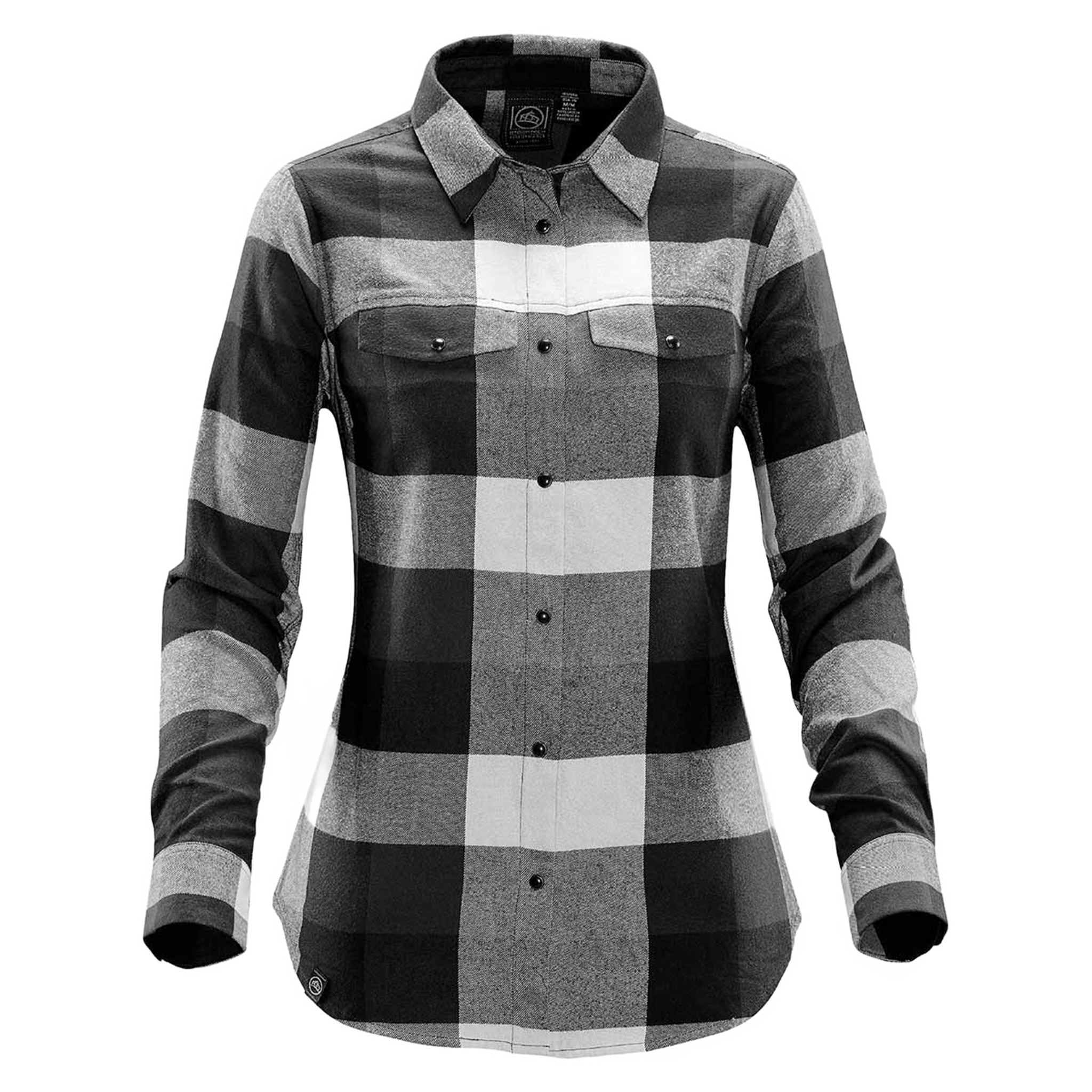 Stormtech Logan Snap front Long Sleeve Shirt - Women's Sizing XS-3XL - Black Plaid