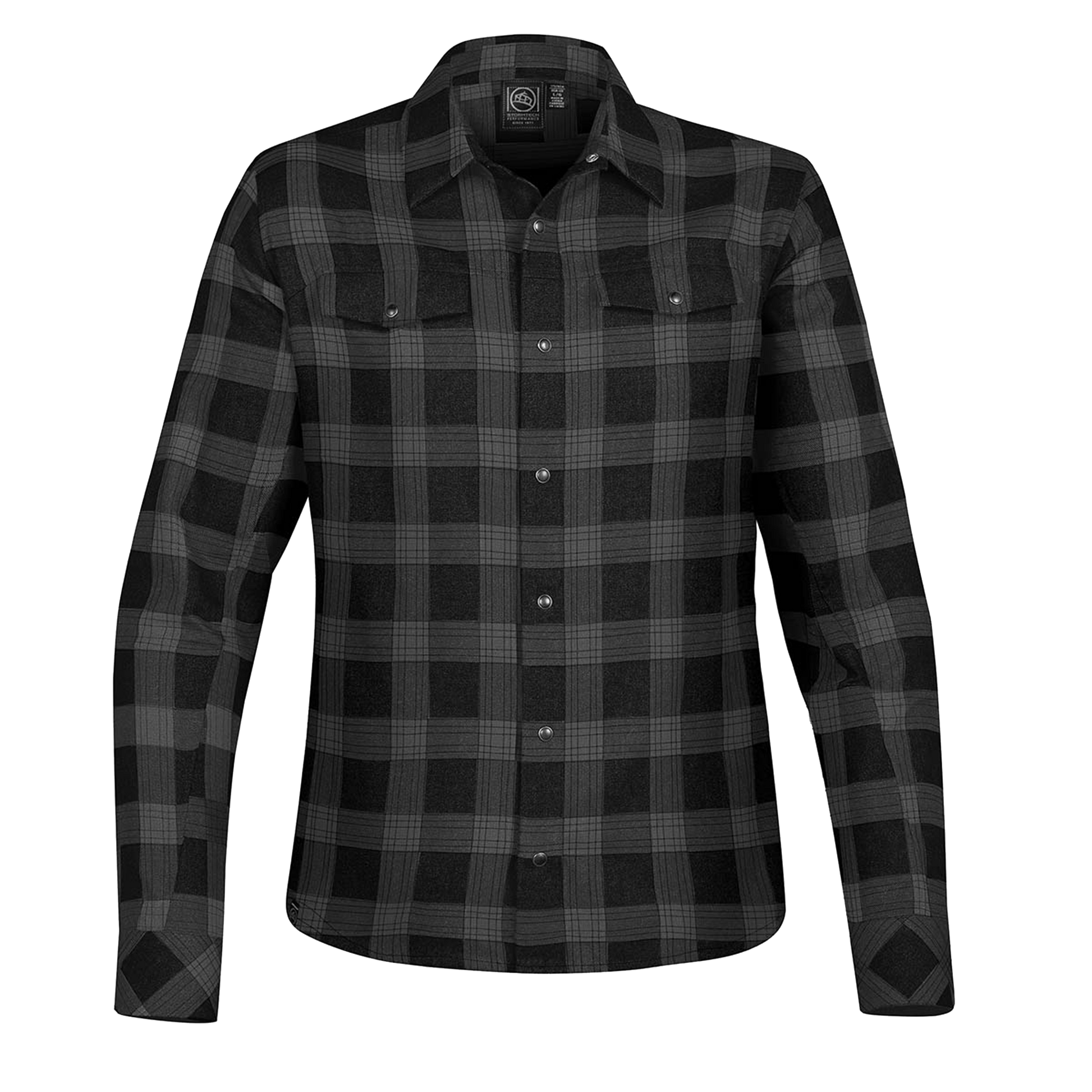 Stormtech Logan Snap front Long Sleeve Shirt - Women's Sizing XS-3XL - Carbon Plaid