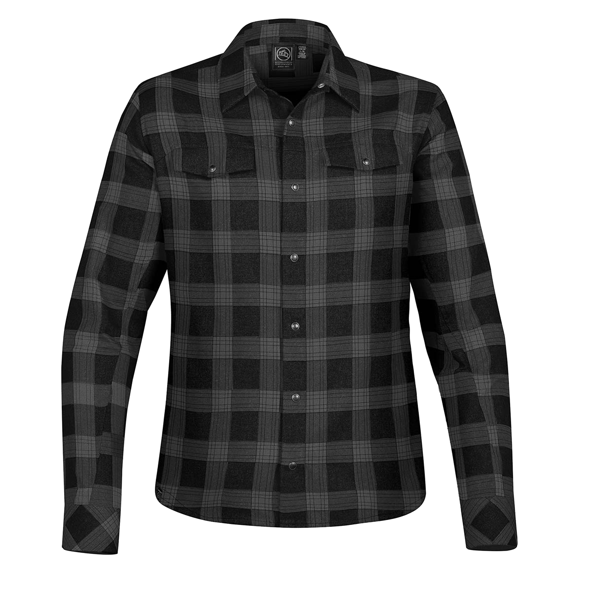 Stormtech Logan Snap front Long Sleeve Shirt - Women's Sizing XS-3XL - Carbon Plaid
