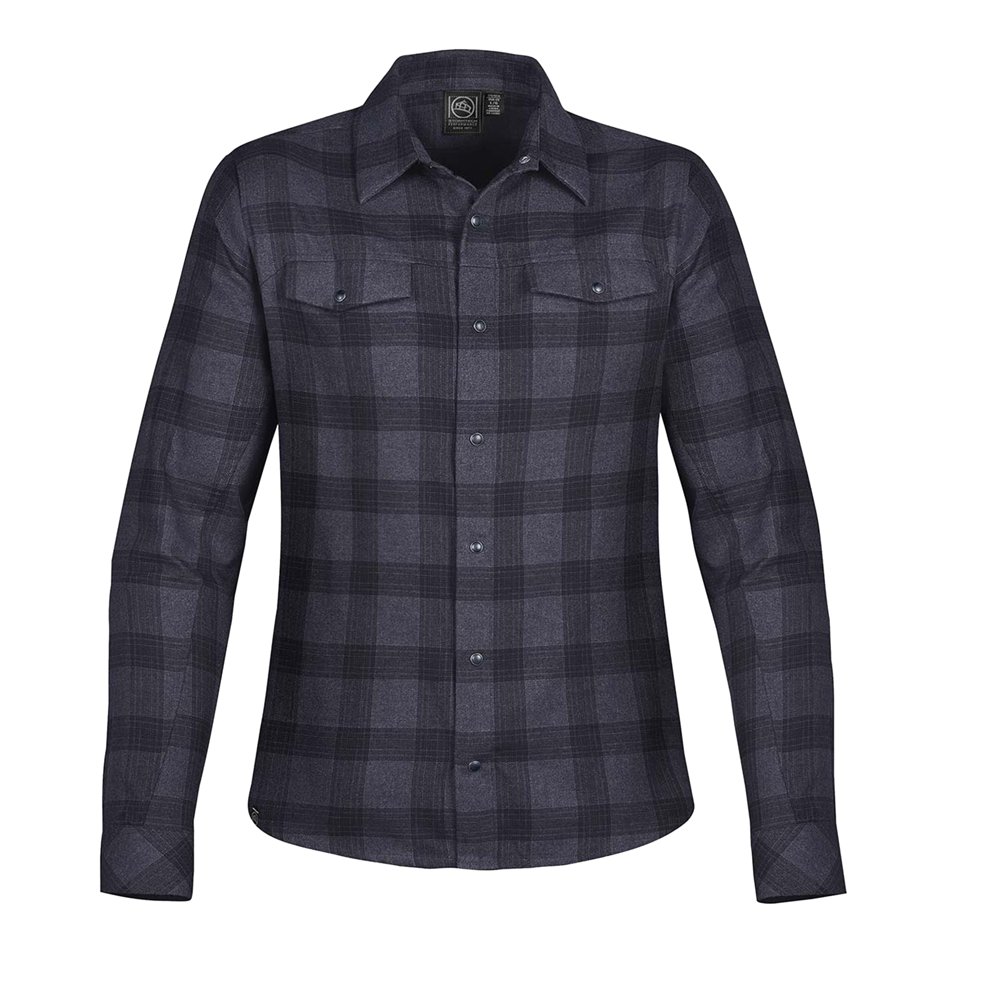 Stormtech Logan Snap front Long Sleeve Shirt - Women's Sizing XS-3XL - Navy Plaid