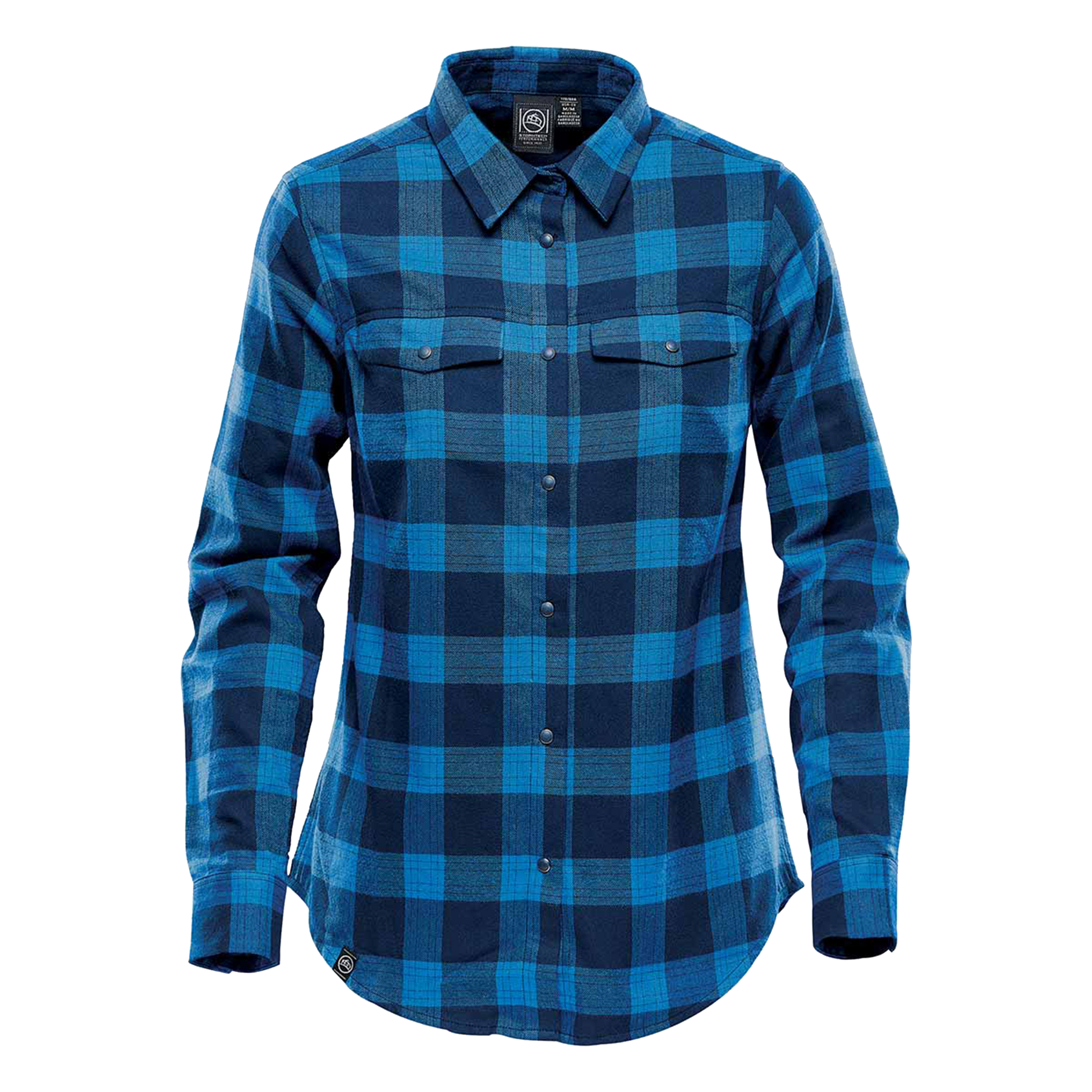 Stormtech Logan Snap front Long Sleeve Shirt - Women's Sizing XS-3XL - Royal Plaid