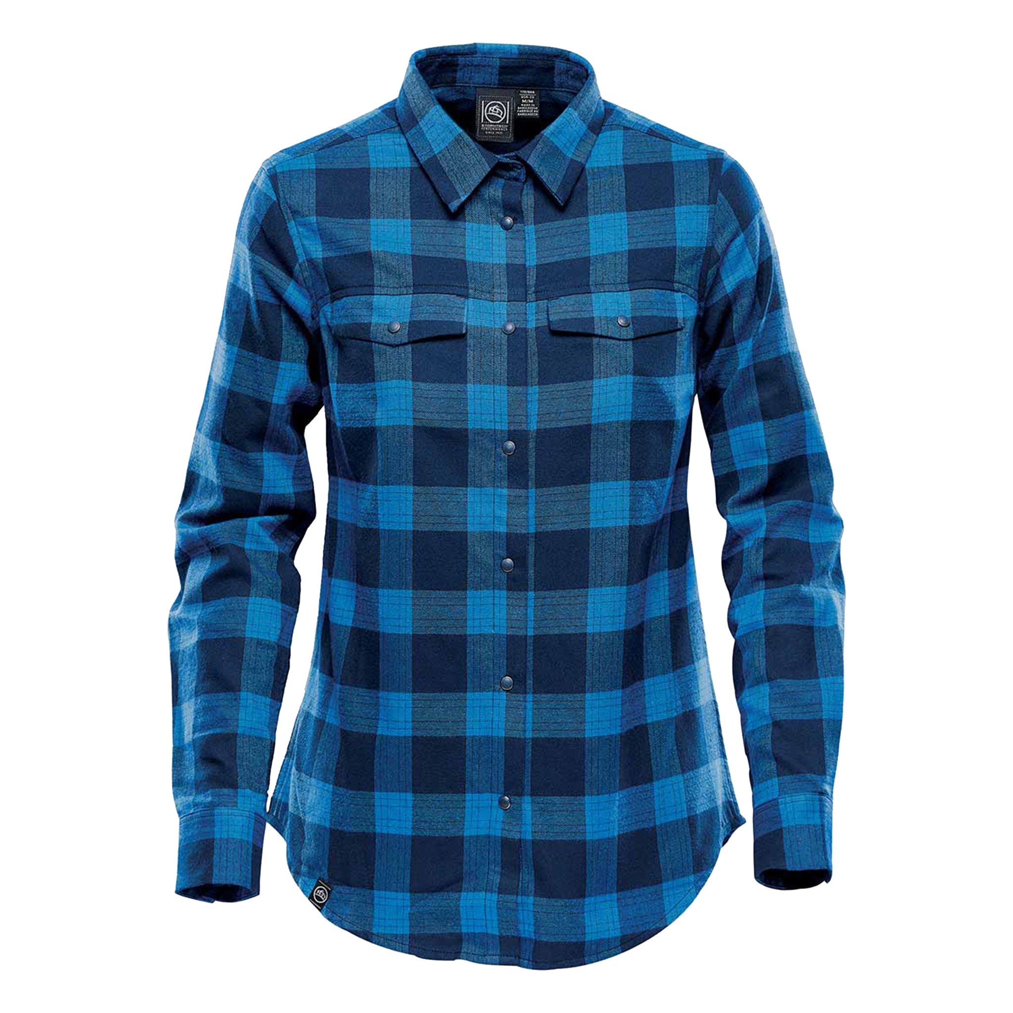 Stormtech Logan Snap front Long Sleeve Shirt - Women's Sizing XS-3XL - Royal Plaid