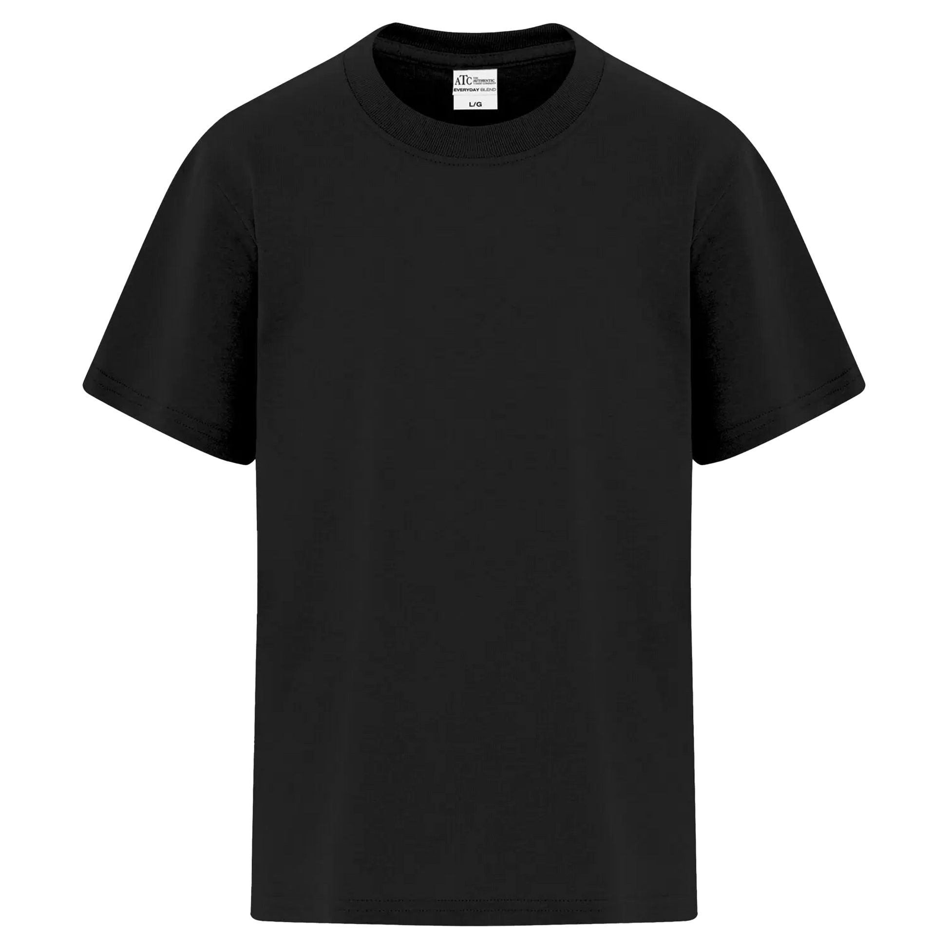 ATC Everyday Blend Side Seam Youth T-Shirt - Unisex Youth Sizing XS-XL - Black