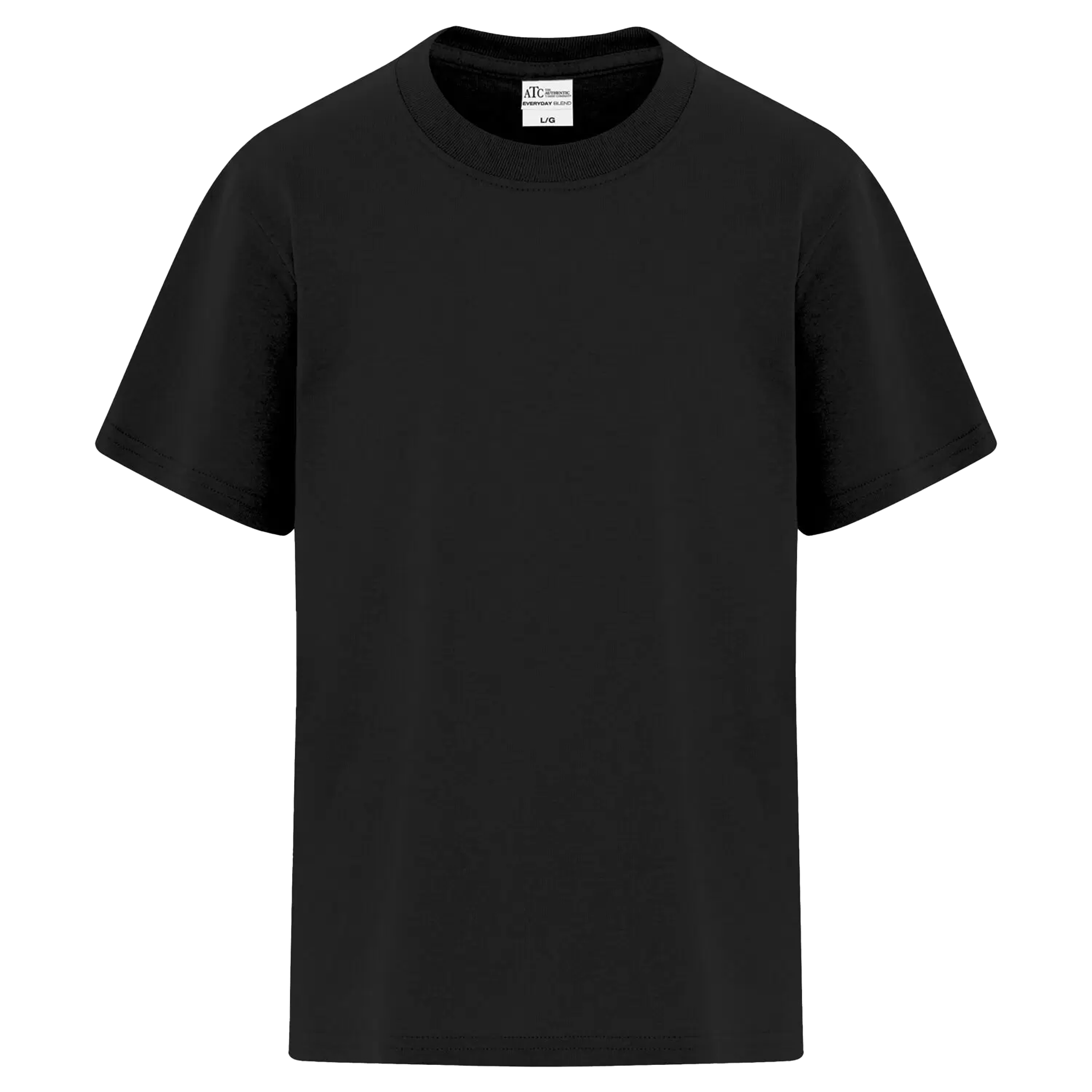 ATC Everyday Blend Side Seam Youth T-Shirt - Unisex Youth Sizing XS-XL - Black