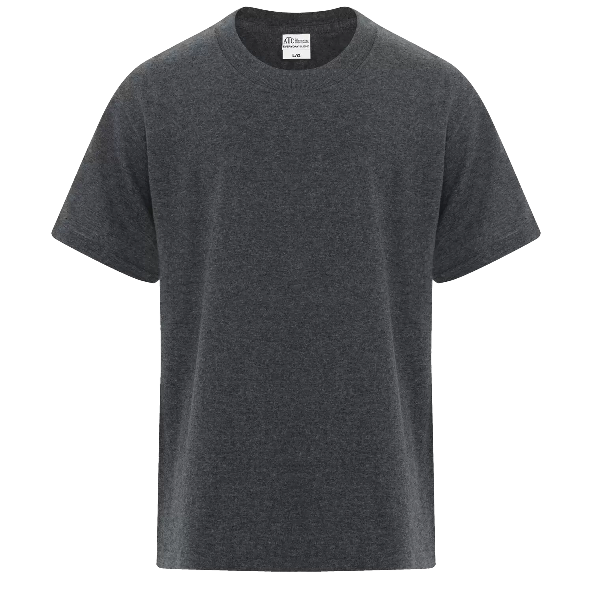 ATC Everyday Blend Side Seam Youth T-Shirt - Unisex Youth Sizing XS-XL - Dark Heather